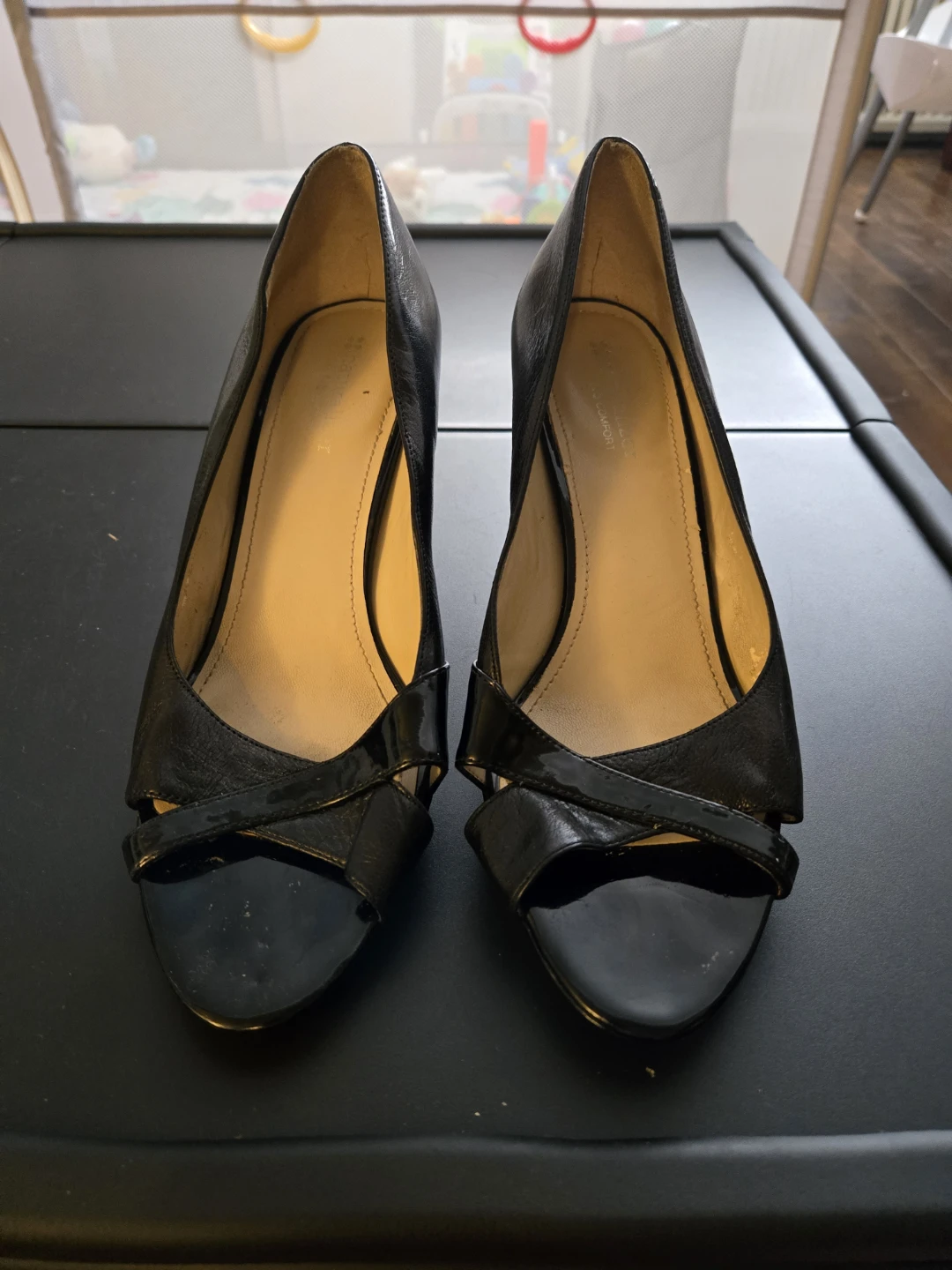 Naturalizer Black Leather Heels Size 10
