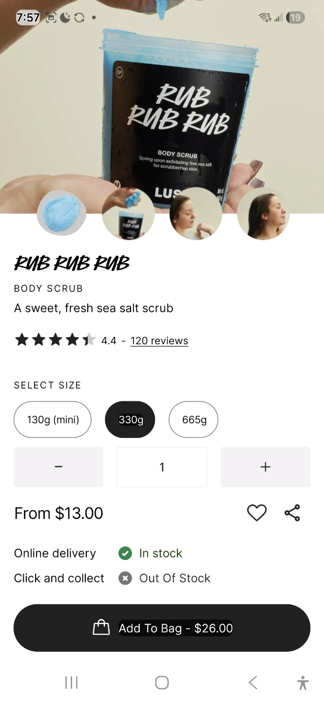 Lush Rub Rub Rub Body Scrub - 330g