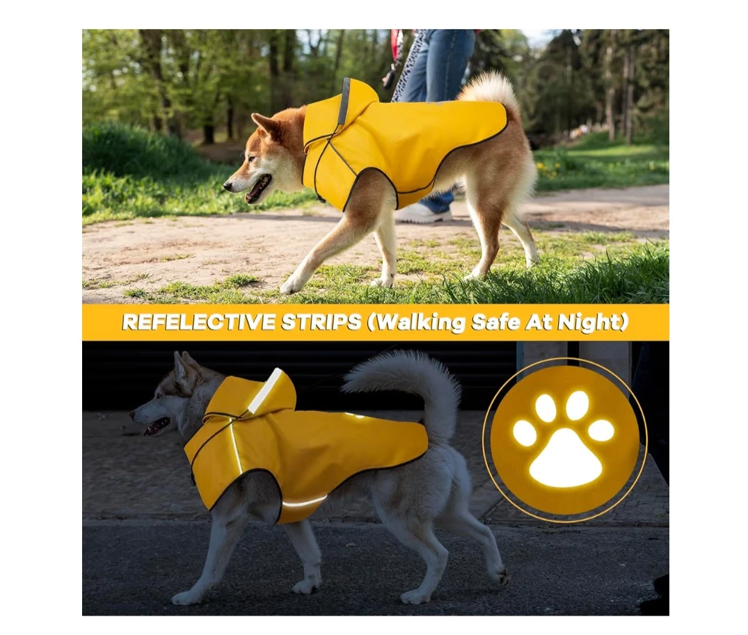 Dog Raincoat - Yellow, Size XL - photo 3