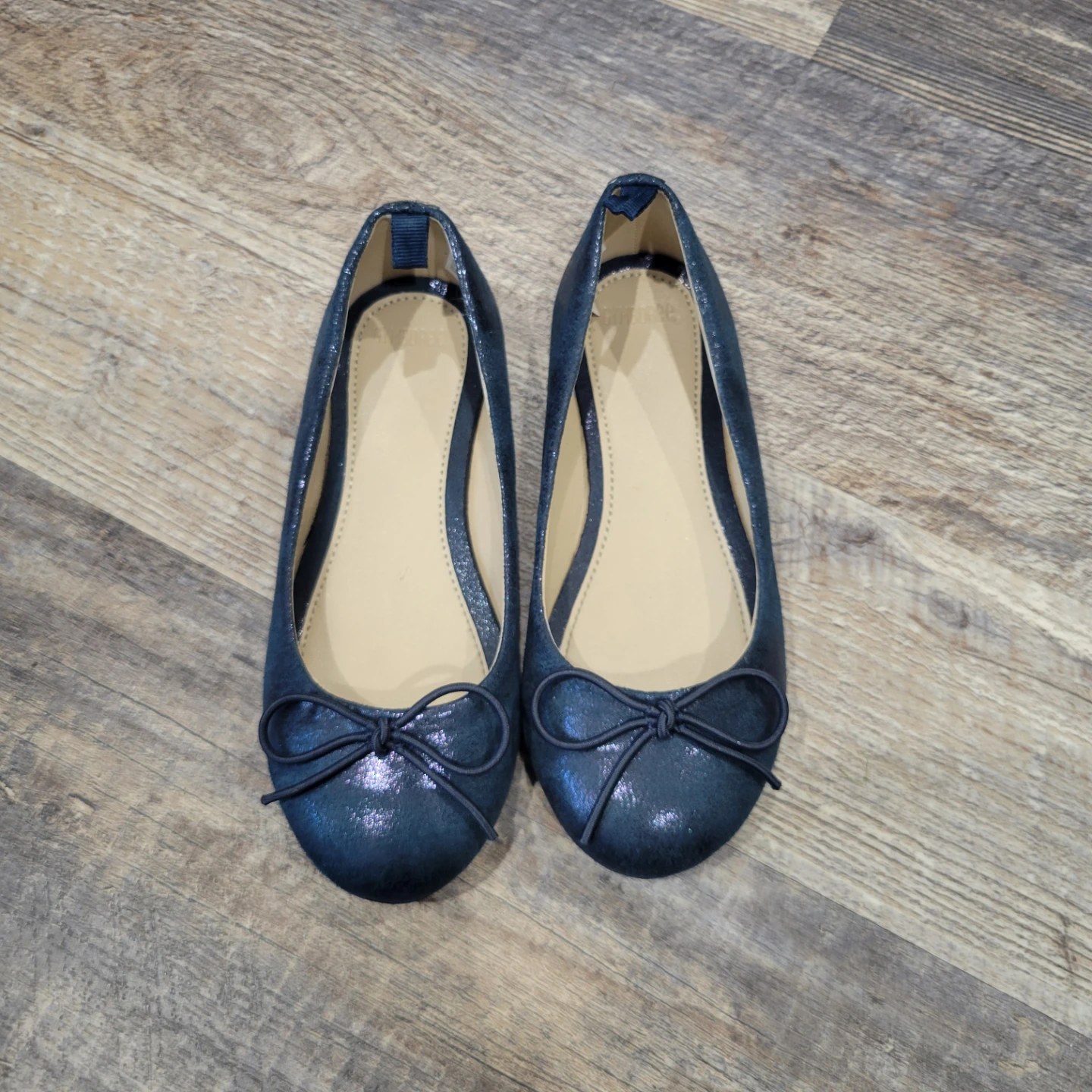 Blue Sparkly Ballet Flats Girls size 11 - photo 2
