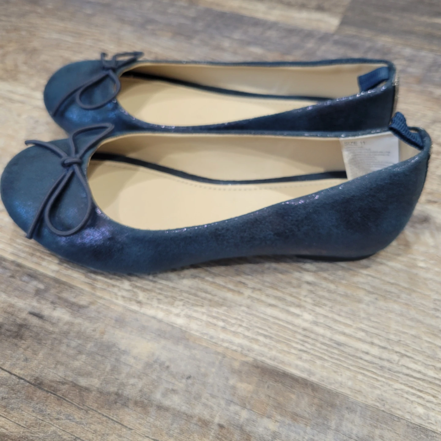 Blue Sparkly Ballet Flats Girls size 11 - photo 3