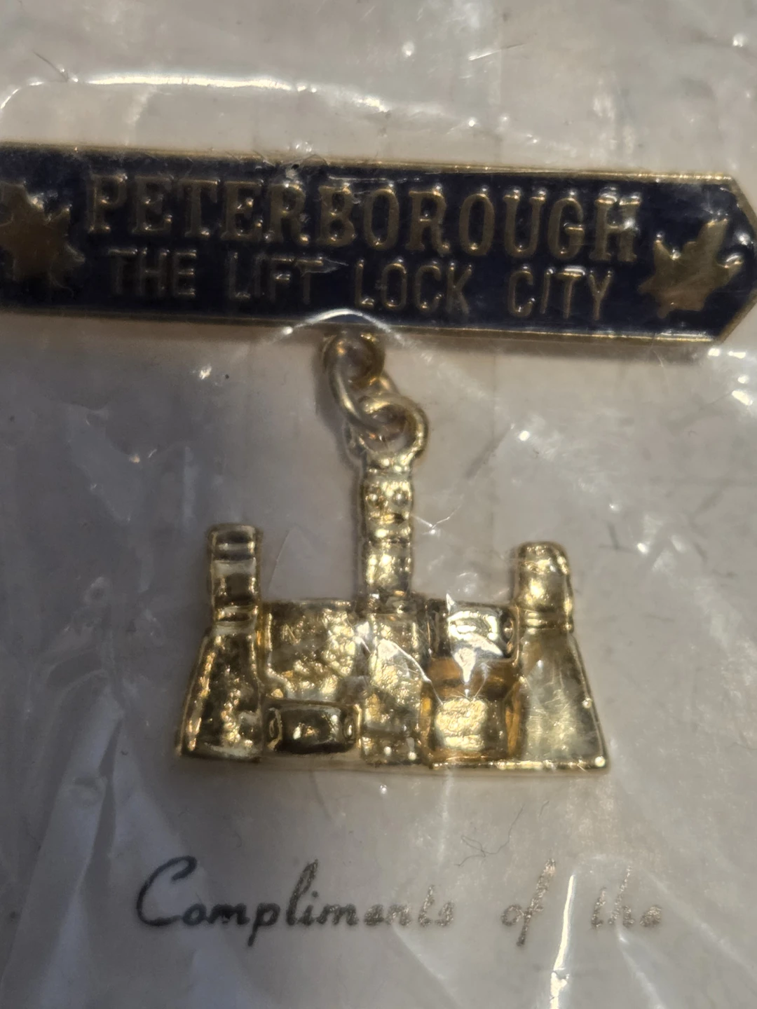 2 Vintage Peterborough Lift Lock City Pin - photo 4