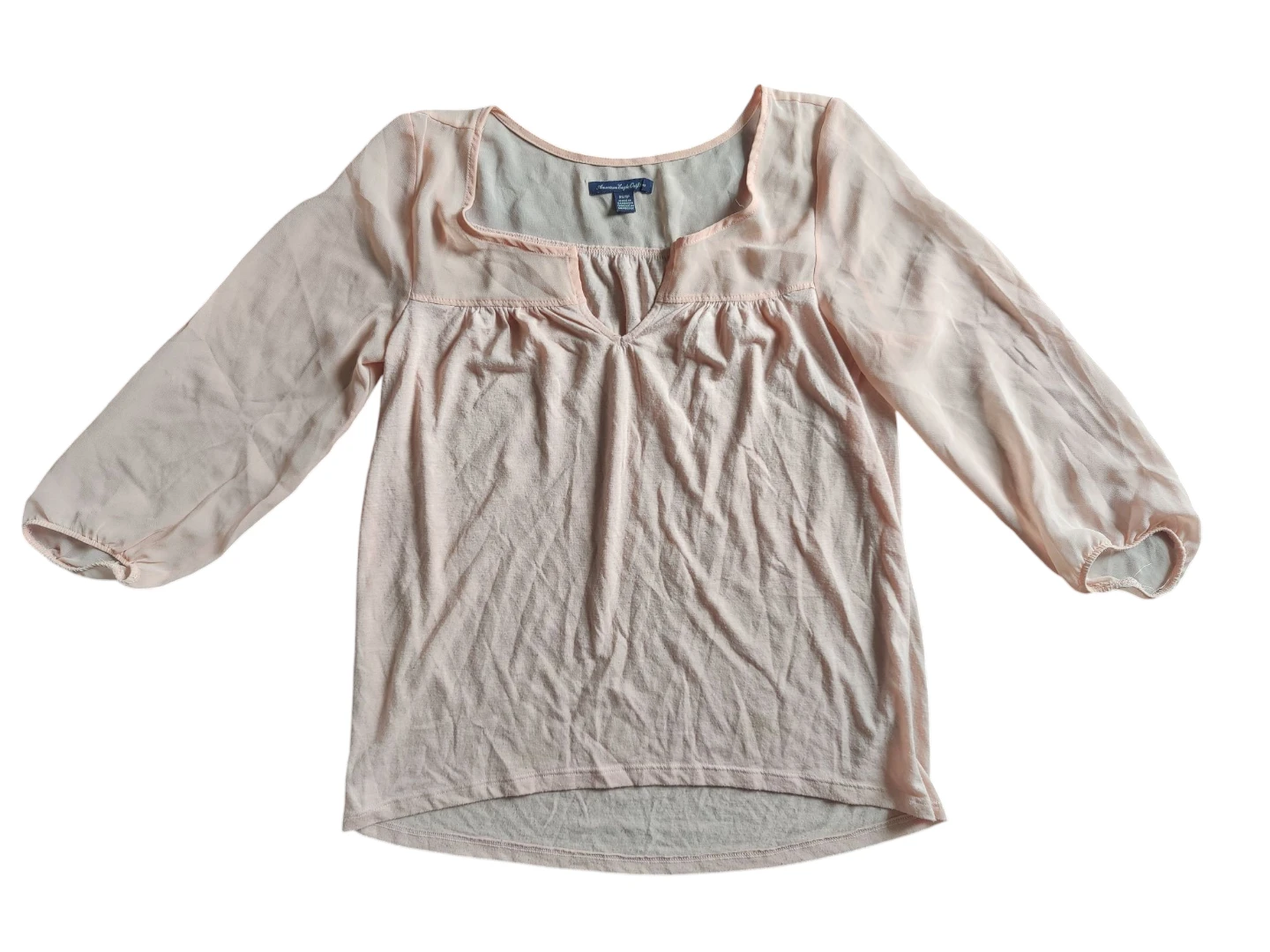 Women's American Eagle Peach Long Sleeve Shirt Size XS