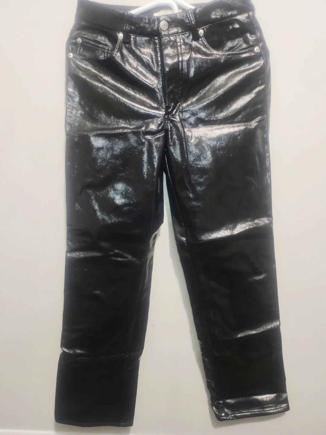 H&M Black Shiny Pants - Size 6