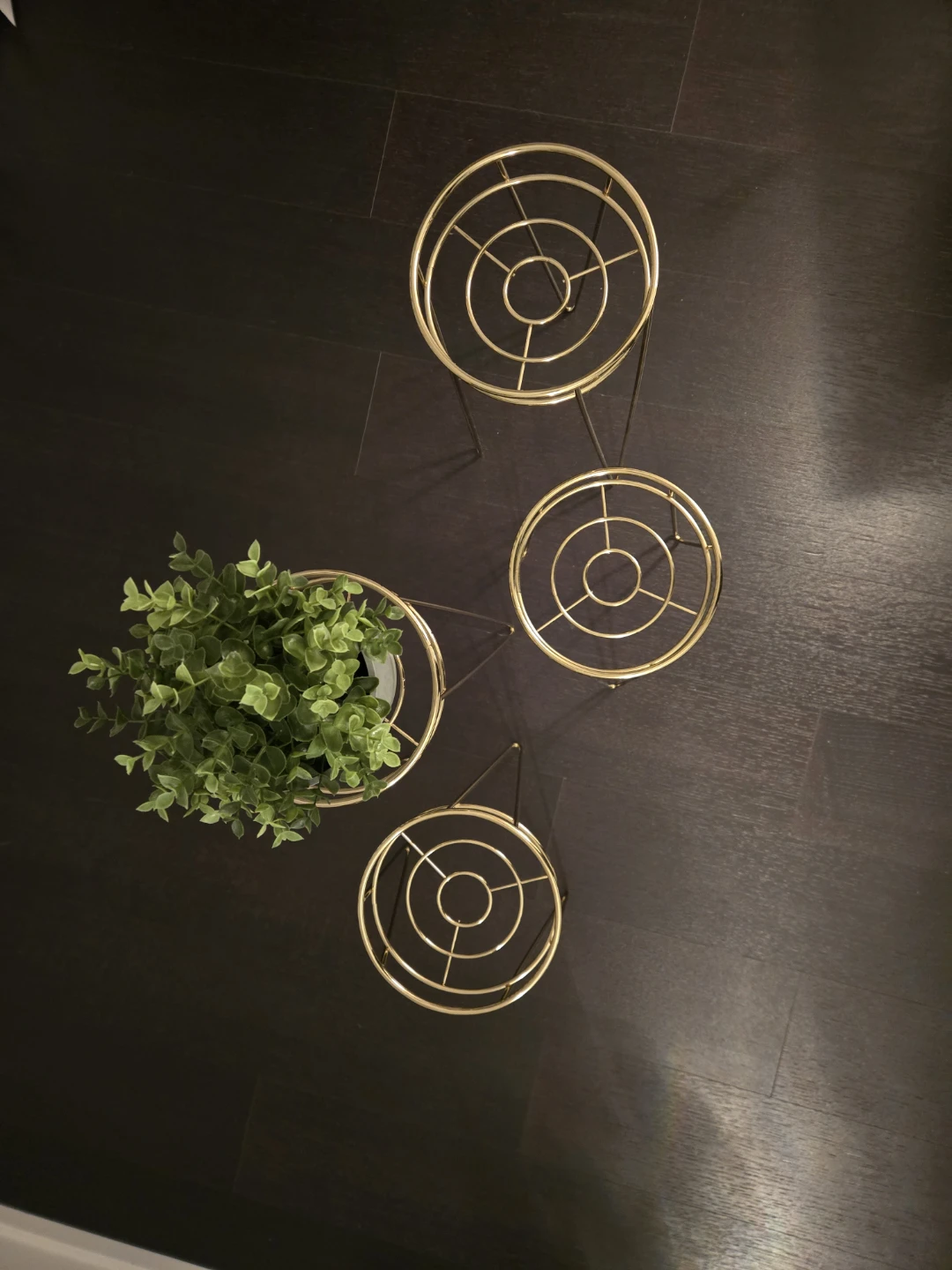 Gold Metal Plant Stands (Set of 4) - photo 2