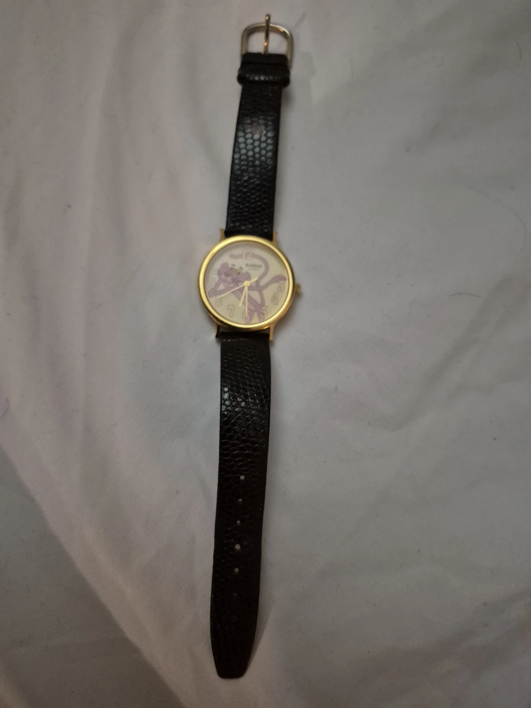 Pink Panther Watch - Gold Tone Case