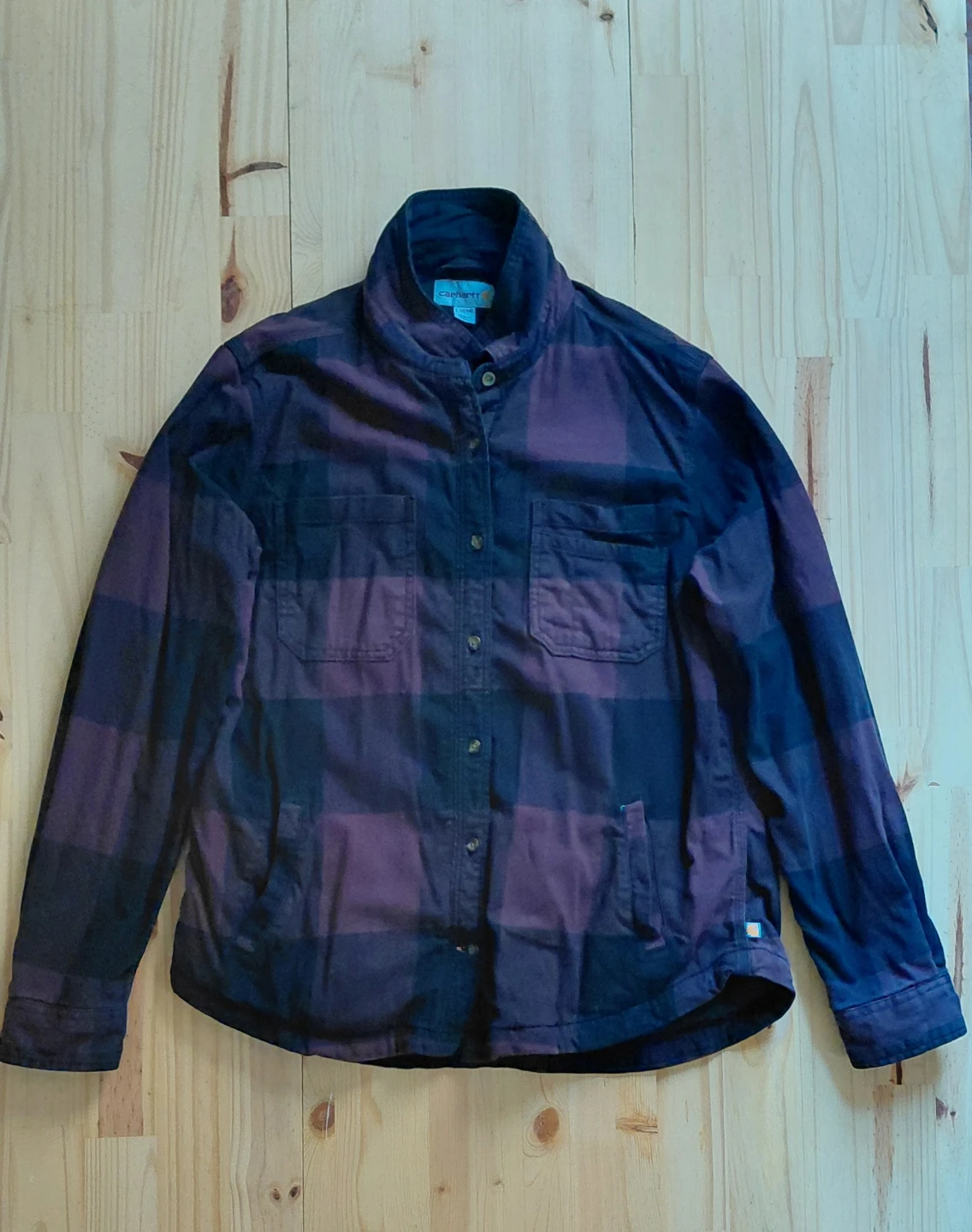 Carhartt Plaid Shirt Jacket - Size L (12/14)