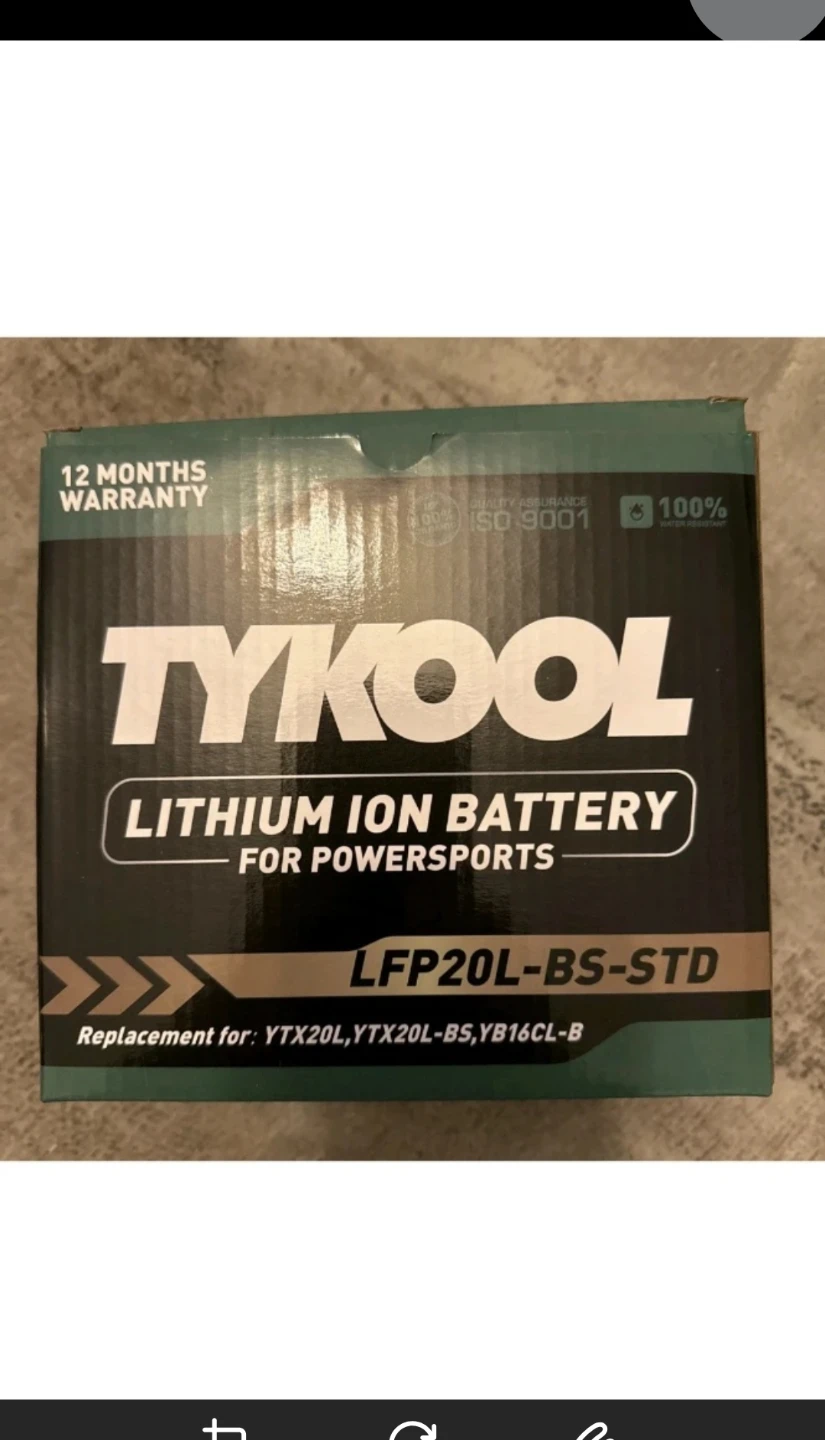 TYKOOL LFP20L-BS-STD Lithium Ion Battery for Powersports