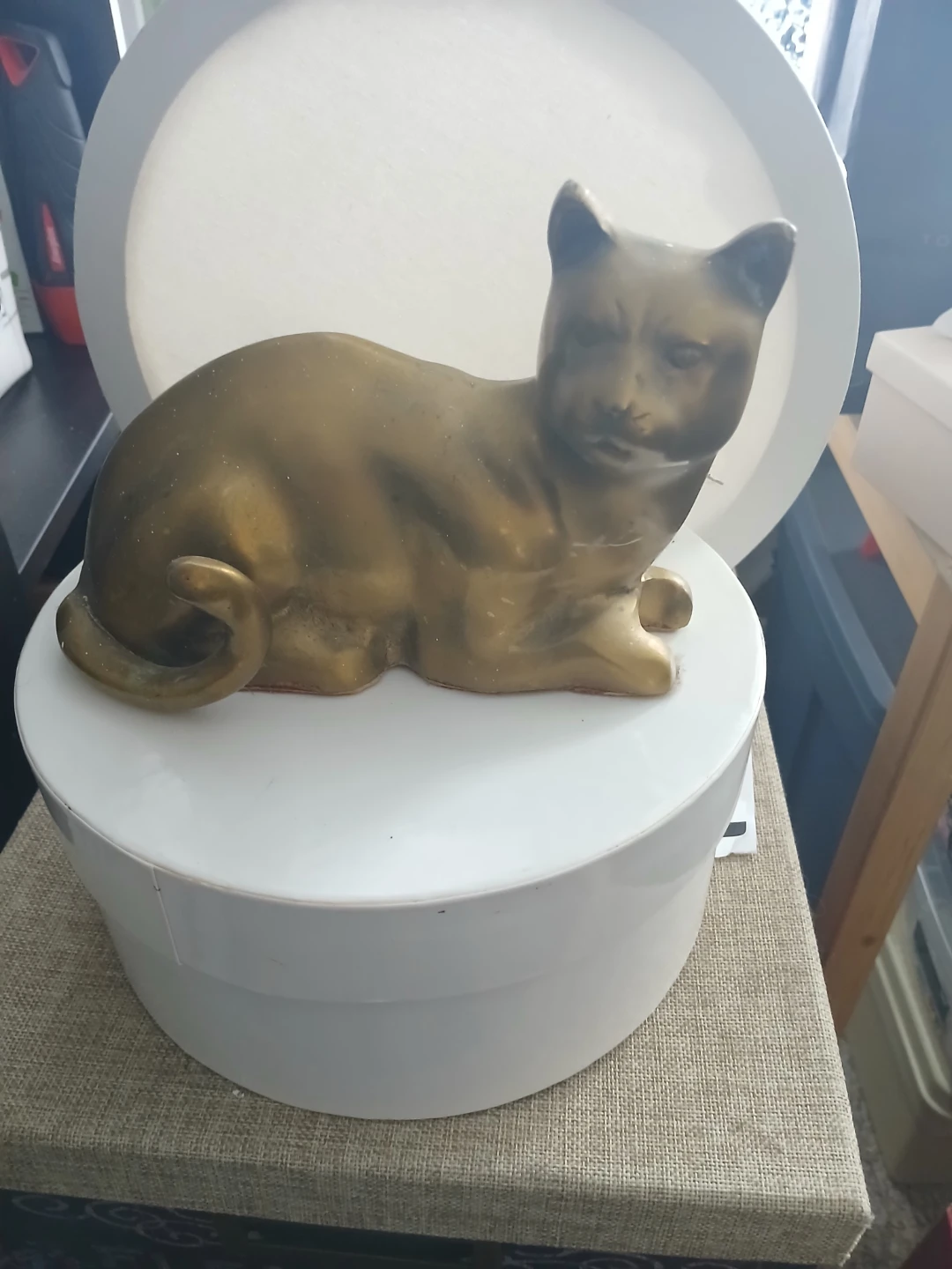 Brass Cat Figurine