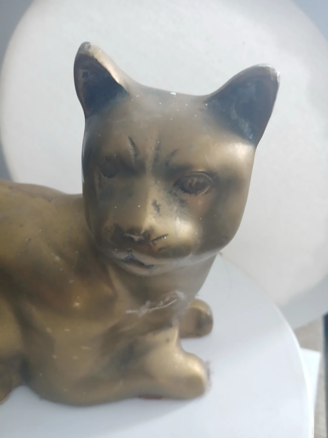 Brass Cat Figurine - photo 2