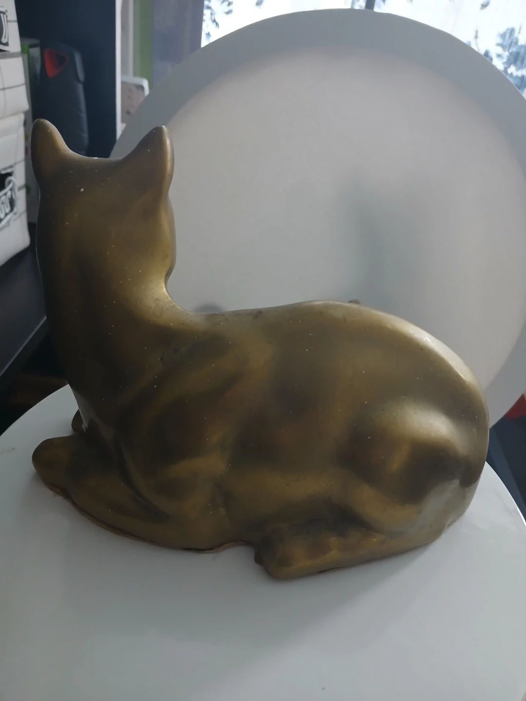 Brass Cat Figurine - photo 3