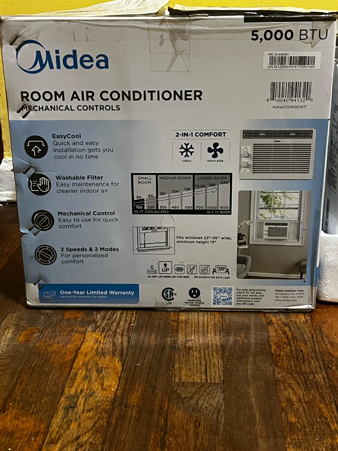 Midea 5,000 BTU Room Air Conditioner - NEW