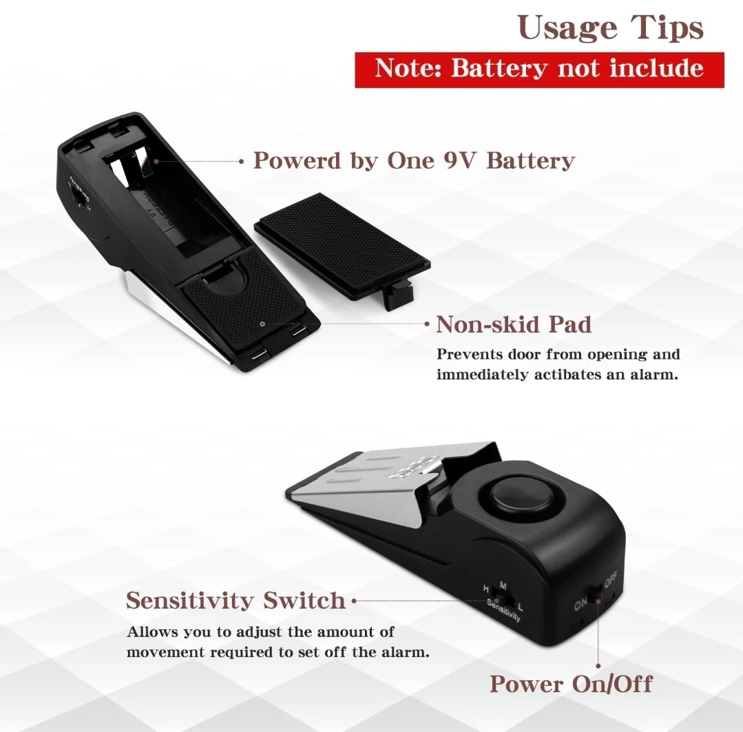 EMDMAK Door Stop Alarm - Home & Travel - photo 4