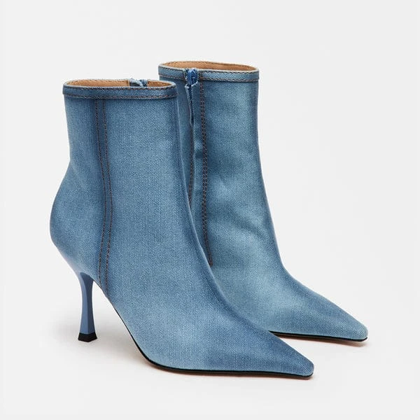 New! Steve Madden Denim Ankle Boots - 10