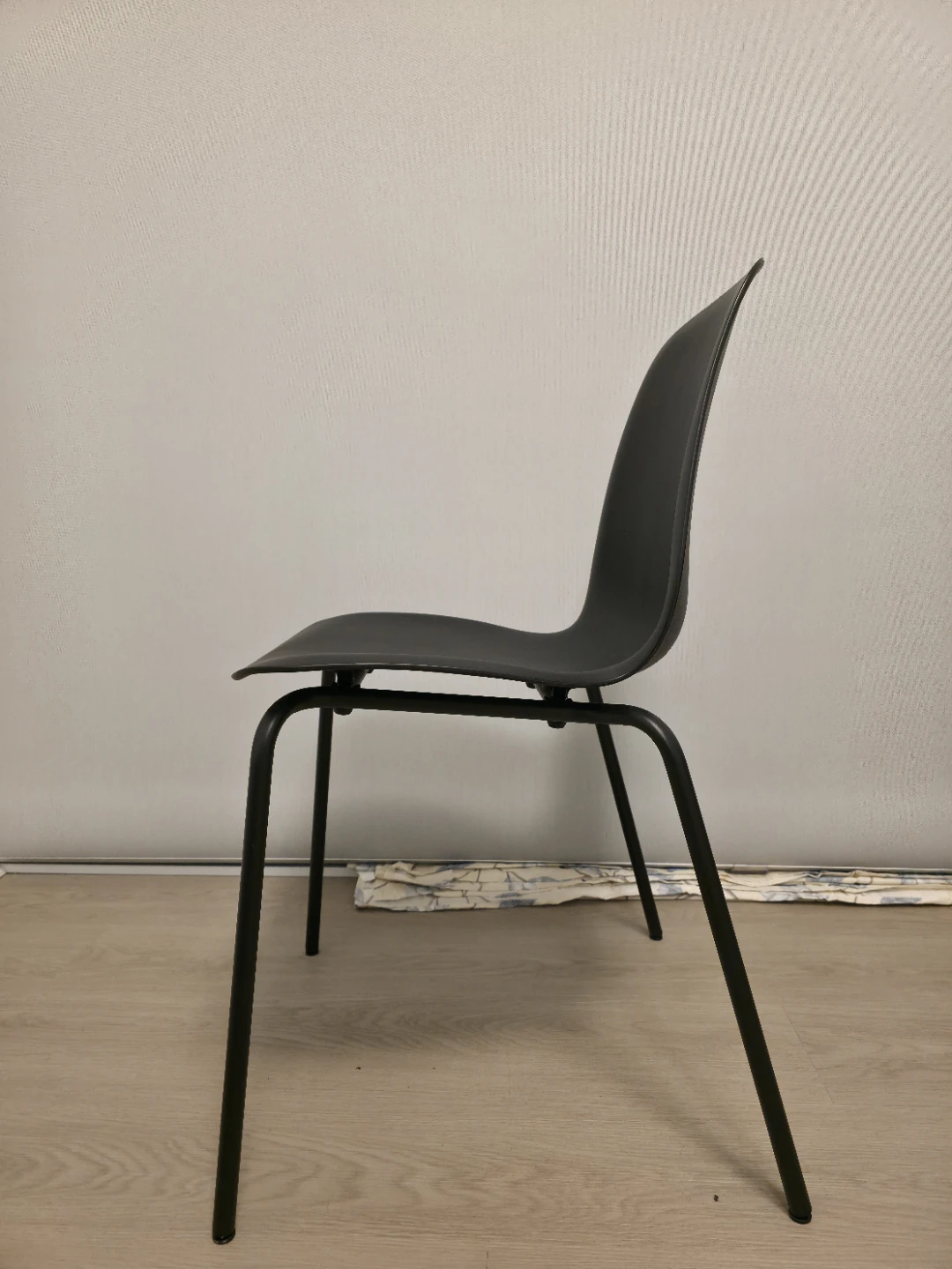 IKEA Black Plastic & Metal Chairs (2 piece) - photo 2