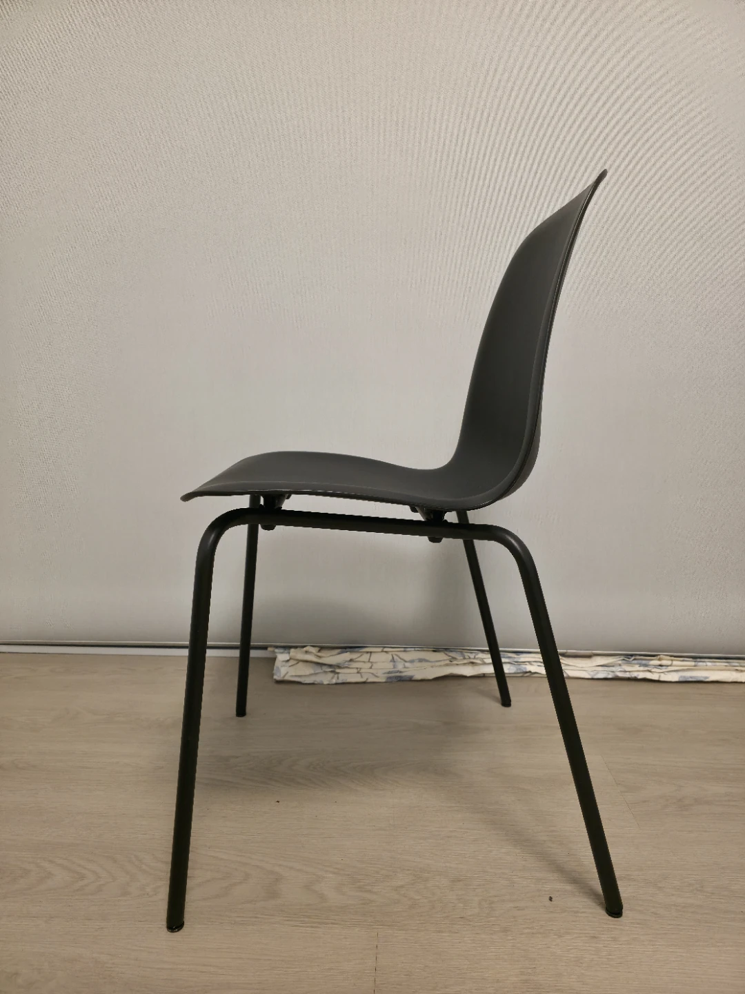 IKEA Black Plastic & Metal Chairs (2 piece) - photo 3
