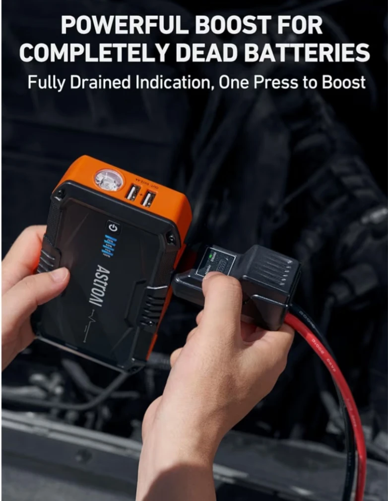 AstroAI S8 Booster Pack Jump Starter - Orange - photo 3