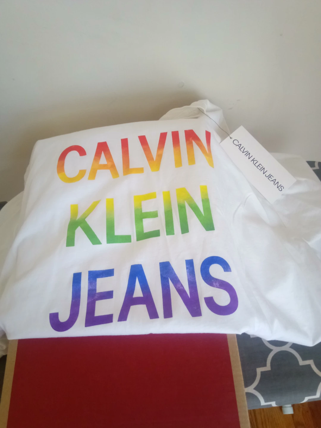 Calvin Klein Jeans Rainbow Logo T-Shirt - photo 2