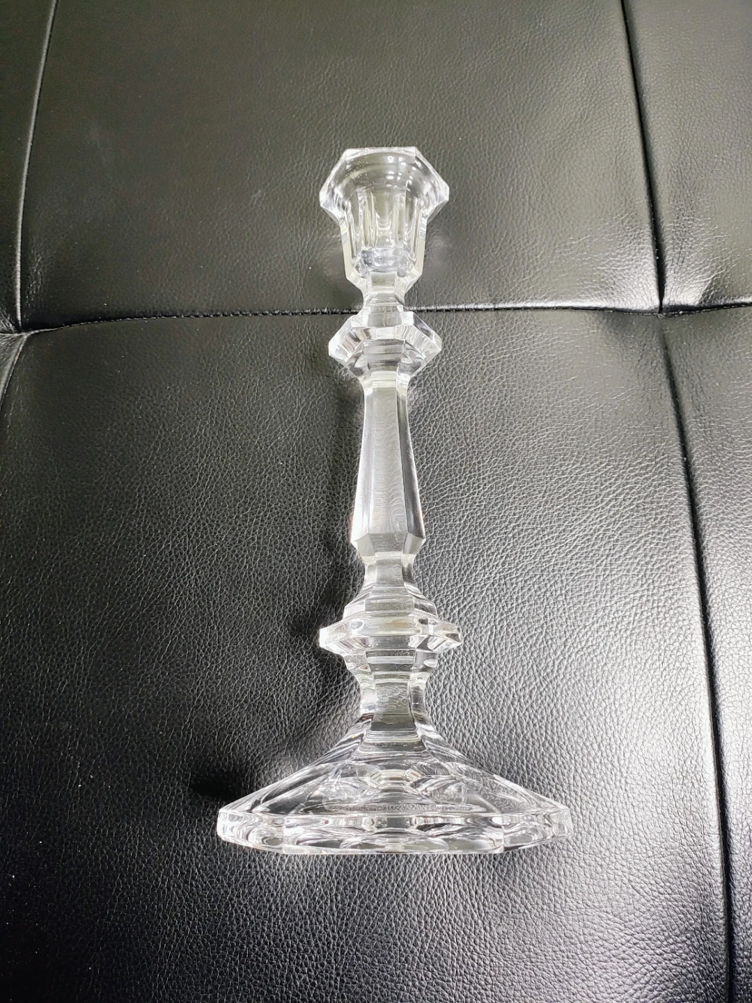 Crystal candleholder made by Beyer, West Germany