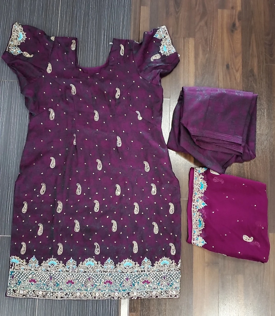Purple Embroidered Salwar Kameez Suit
