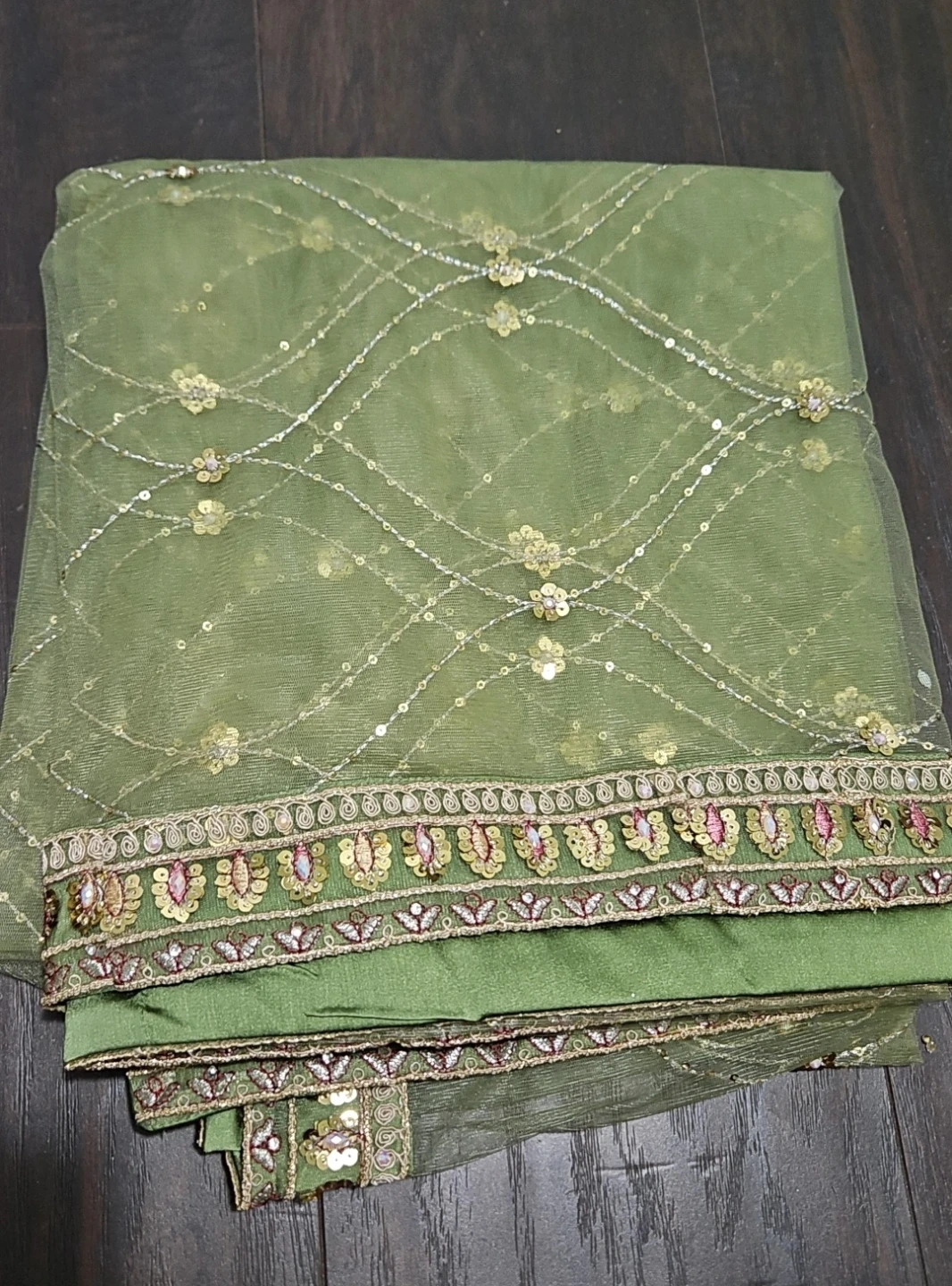 Green Embroidered Lehenga Choli Set - photo 3