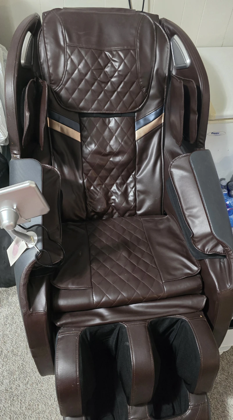 Brown Faux Leather Massage Chair