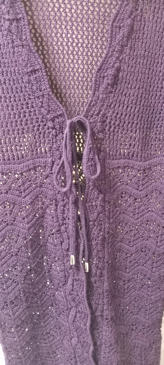Woman's  Purple Knitted  Cardigan - photo 2