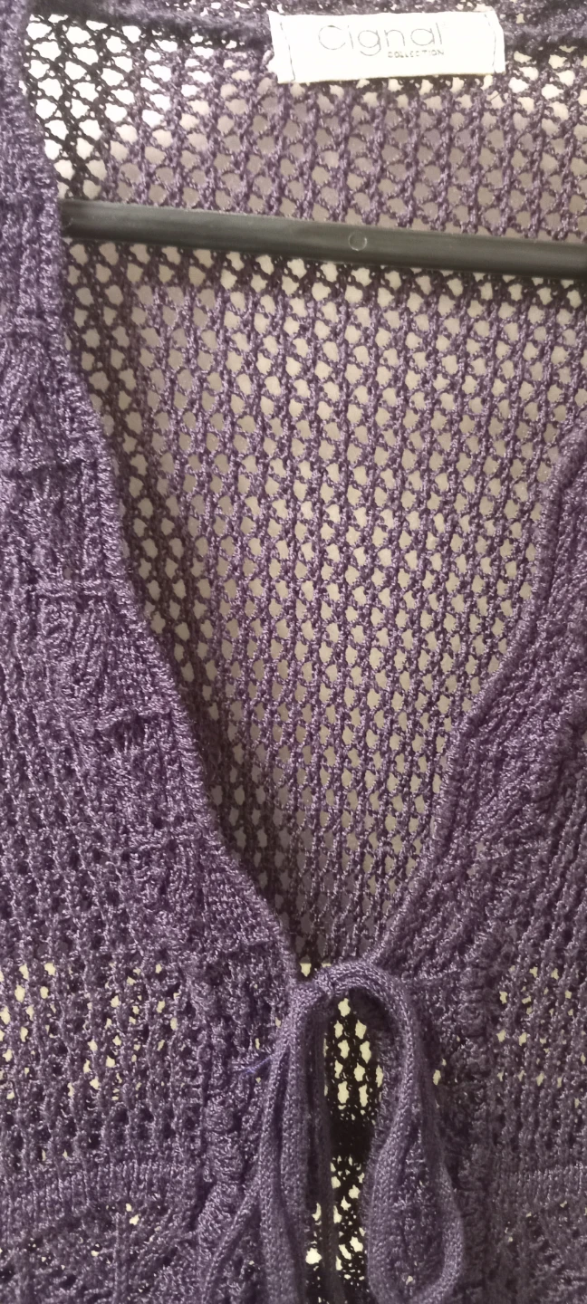 Woman's  Purple Knitted  Cardigan - photo 3