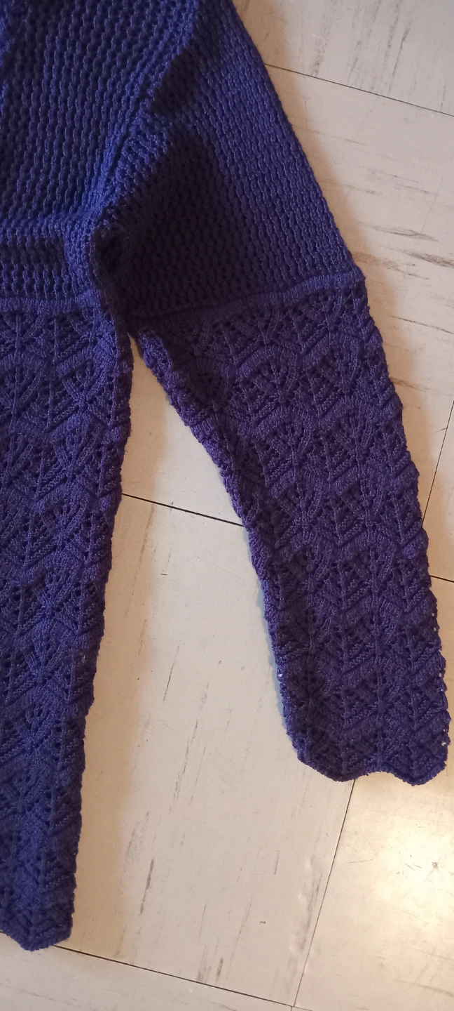 Woman's  Purple Knitted  Cardigan - photo 4