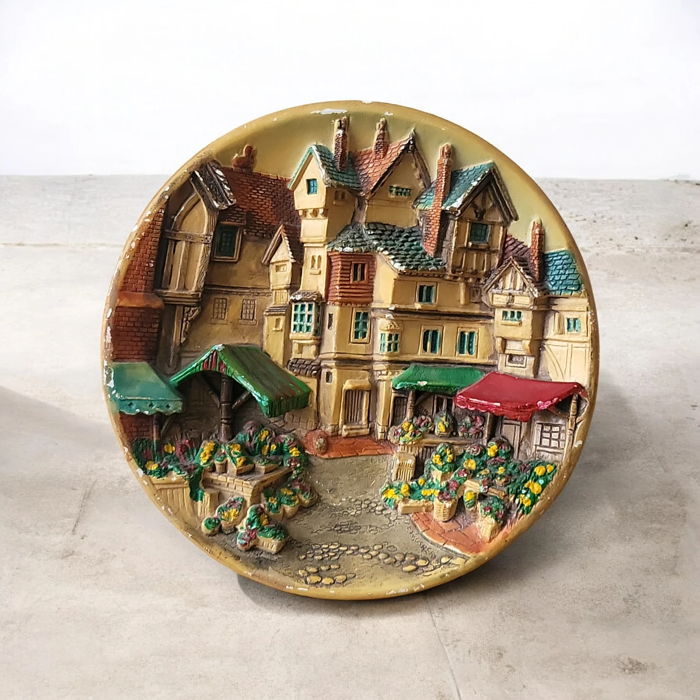 Vintage Decorative Wall Plate - European Town Scene - photo 3