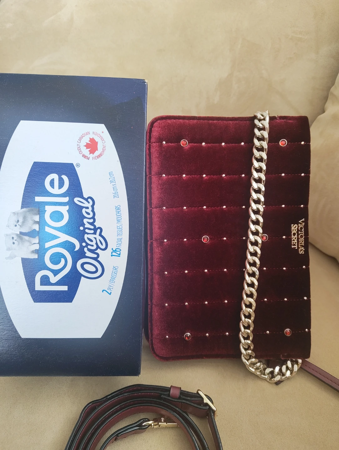 Victoria's Secret Velvet Chain Bag - photo 3