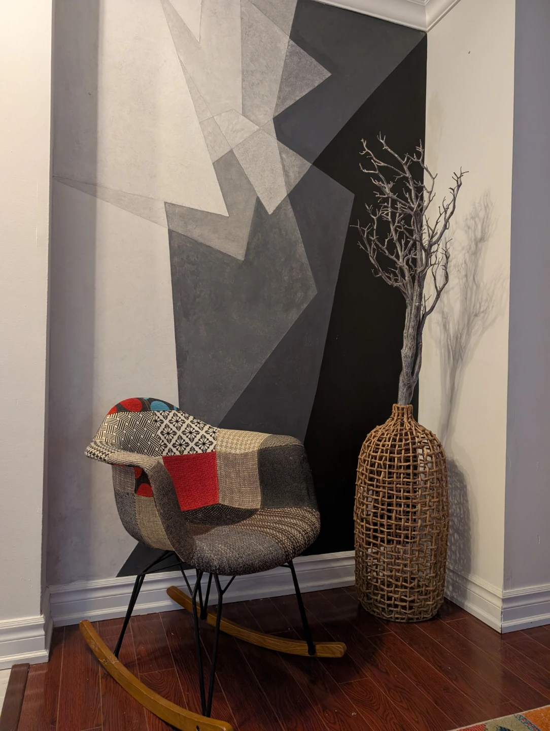 Funky Patchwork Accent Rocking Chair - photo 3
