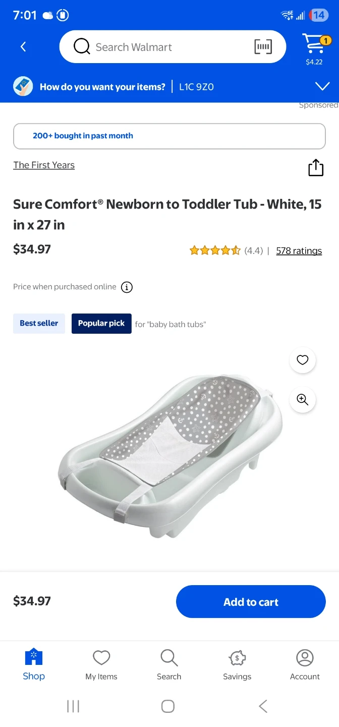 The First Years Newborn to Toddler Tub