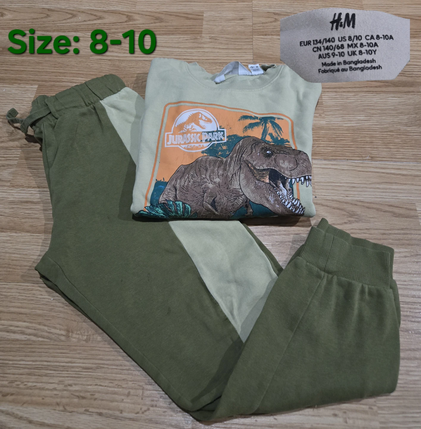 H&M Jurassic Park Joggers Set - Size 8-10
