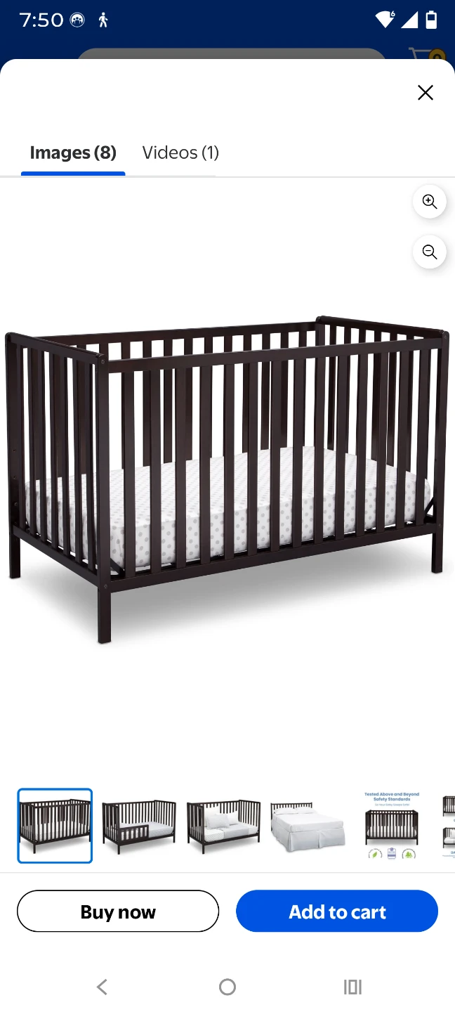 Children Crib - brown
