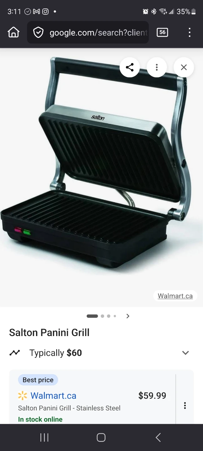 Salton Panini Sandwich Press 🥕 - photo 3