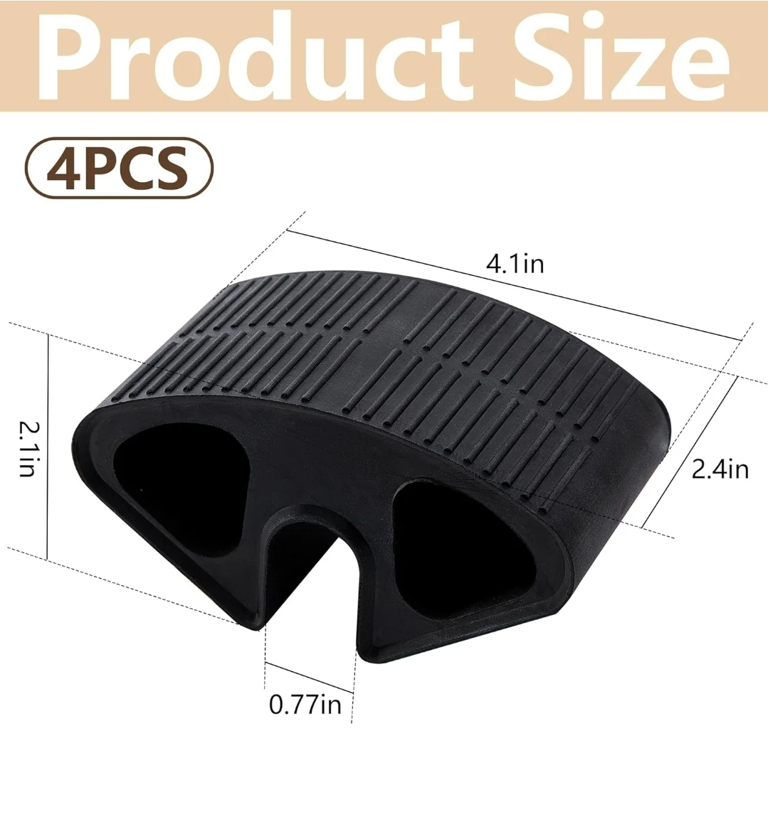 4 Pcs Rubber Dorm Bed Ladder Step Protectors - photo 3