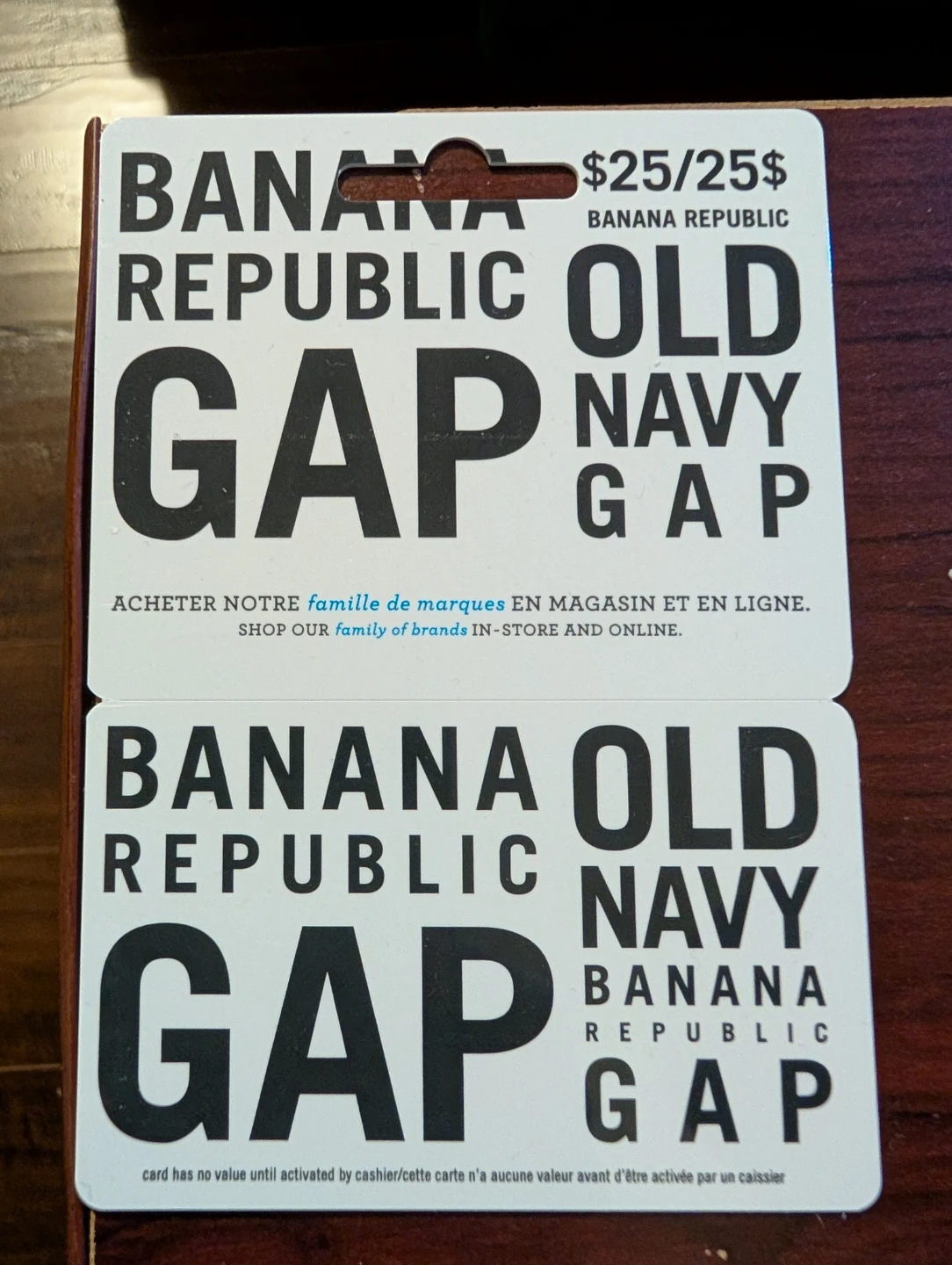 $25 Banana Republic / Gap / Old Navy Gift Card