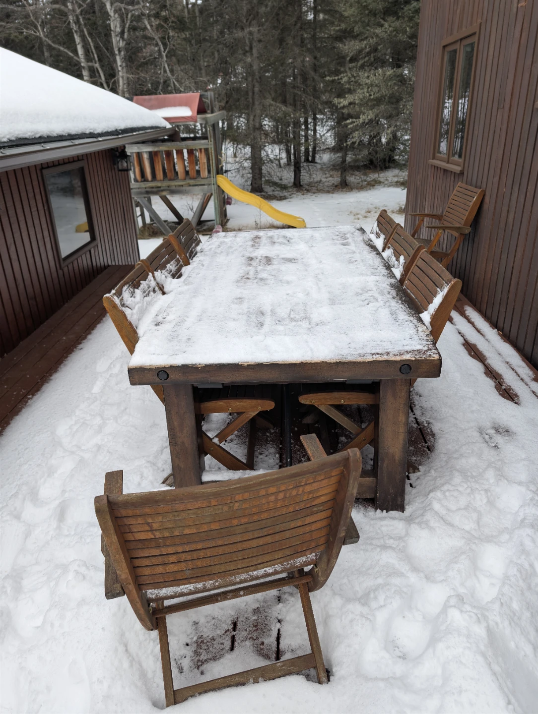 Set of 8 outdoor teak chairs - photo 3