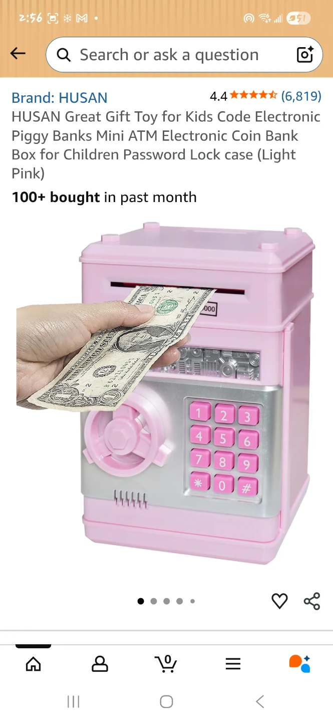 Pink ATM Electronic Piggy Bank