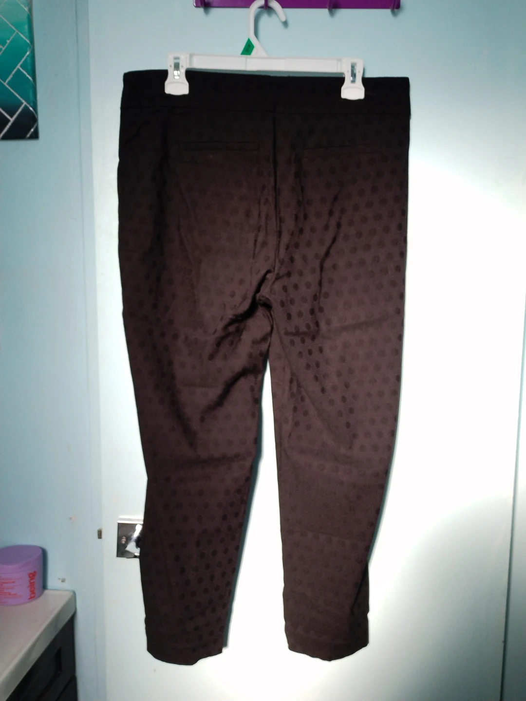 Peter Nygård Black Polka Dot Pants Size 14P - photo 2