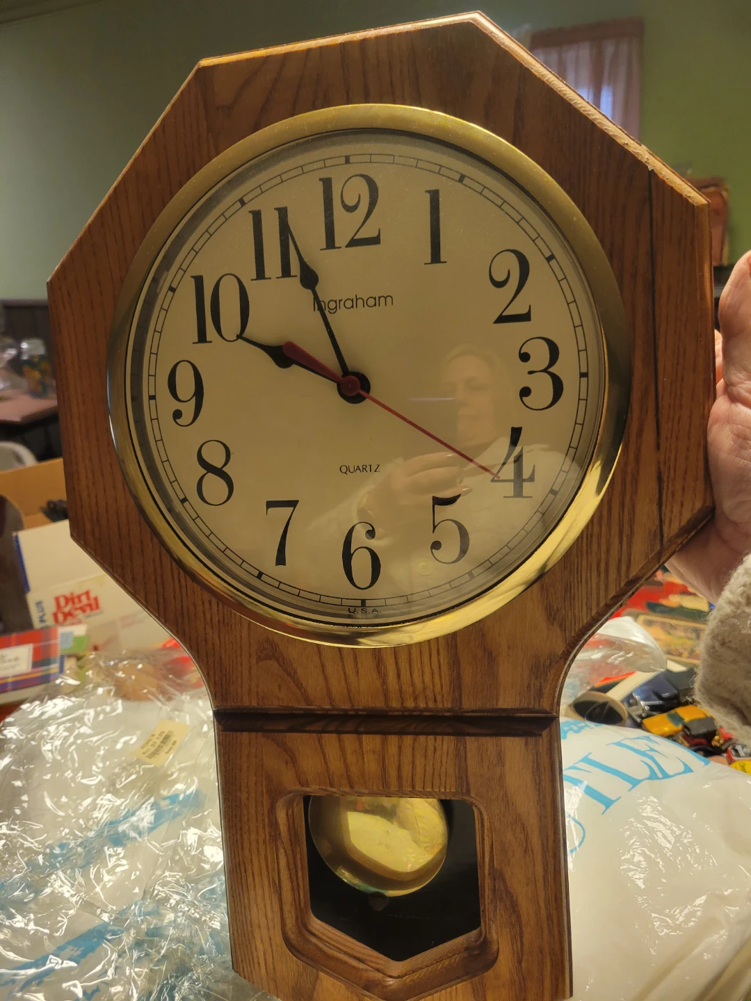 Ingraham Quartz Pendulum Wall Clock