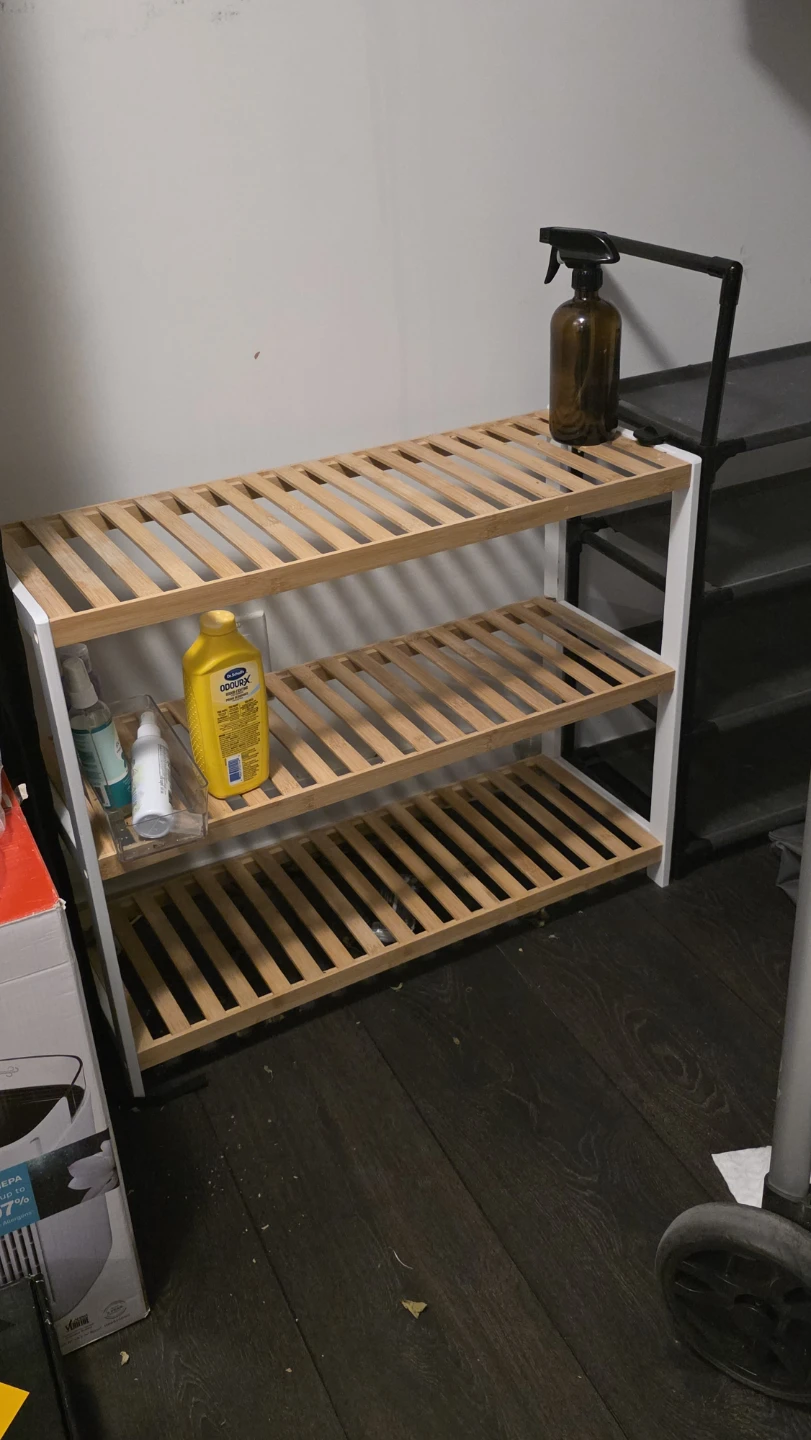 SortWise 12-Pair Bamboo 3-Tier Shoe Rack