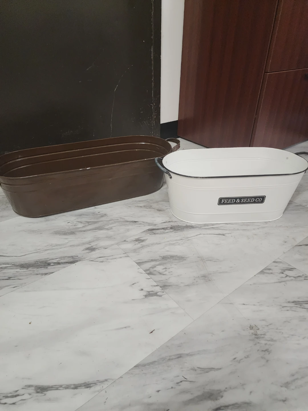 Feed & Seed Co. Metal Planters - Set of 2