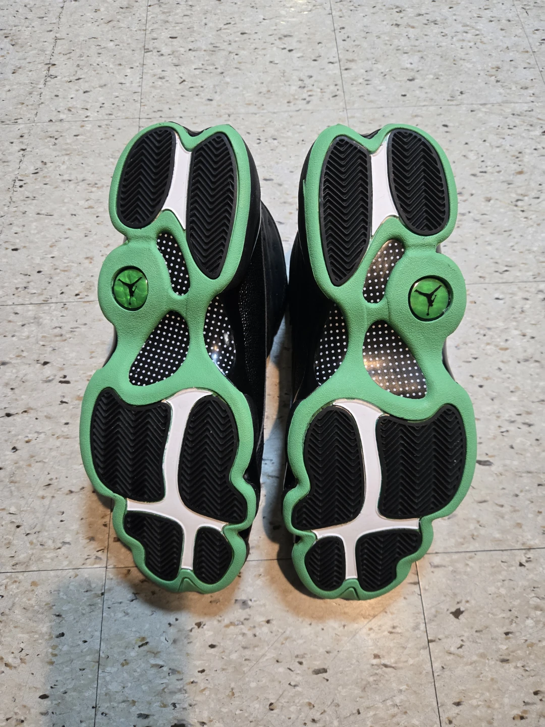 Air Jordan 13 Retro Black Green Men's Shoes - photo 2
