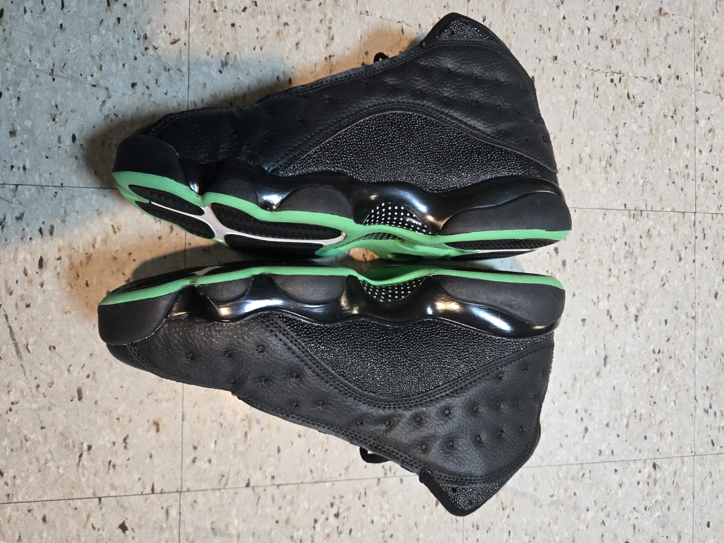 Air Jordan 13 Retro Black Green Men's Shoes - photo 3