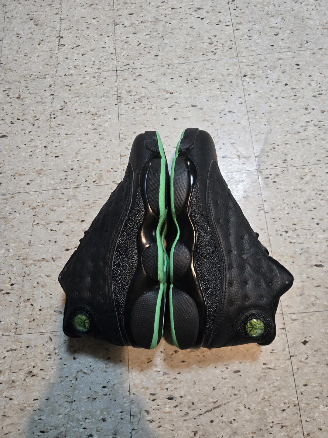 Air Jordan 13 Retro Black Green Men's Shoes - photo 4
