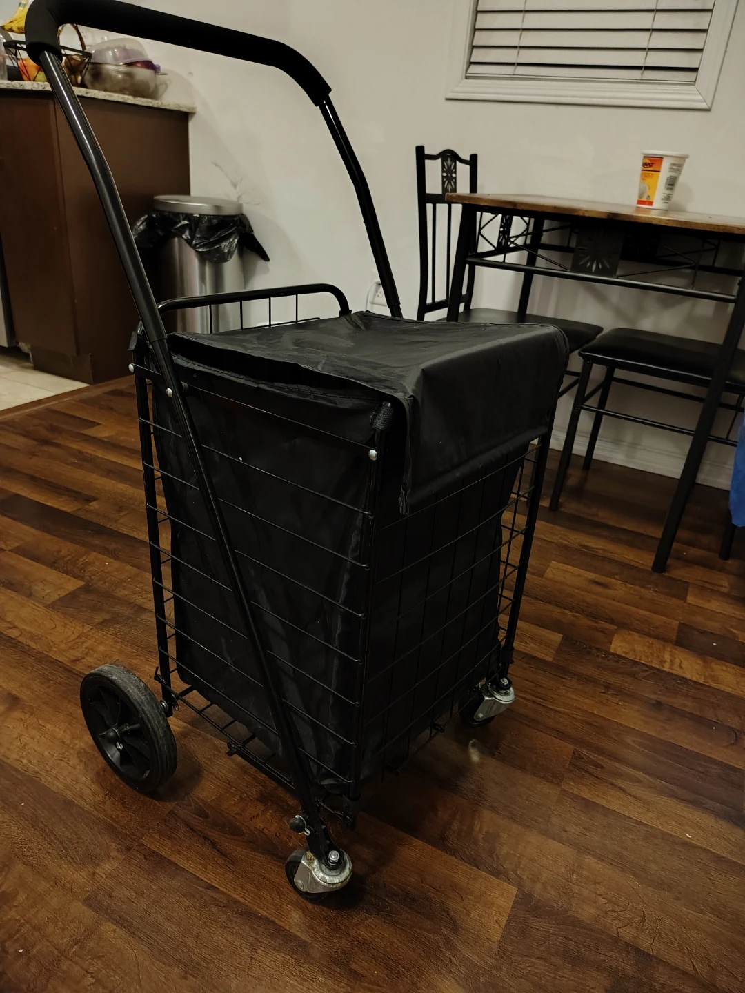 Black Folding Shopping Cart