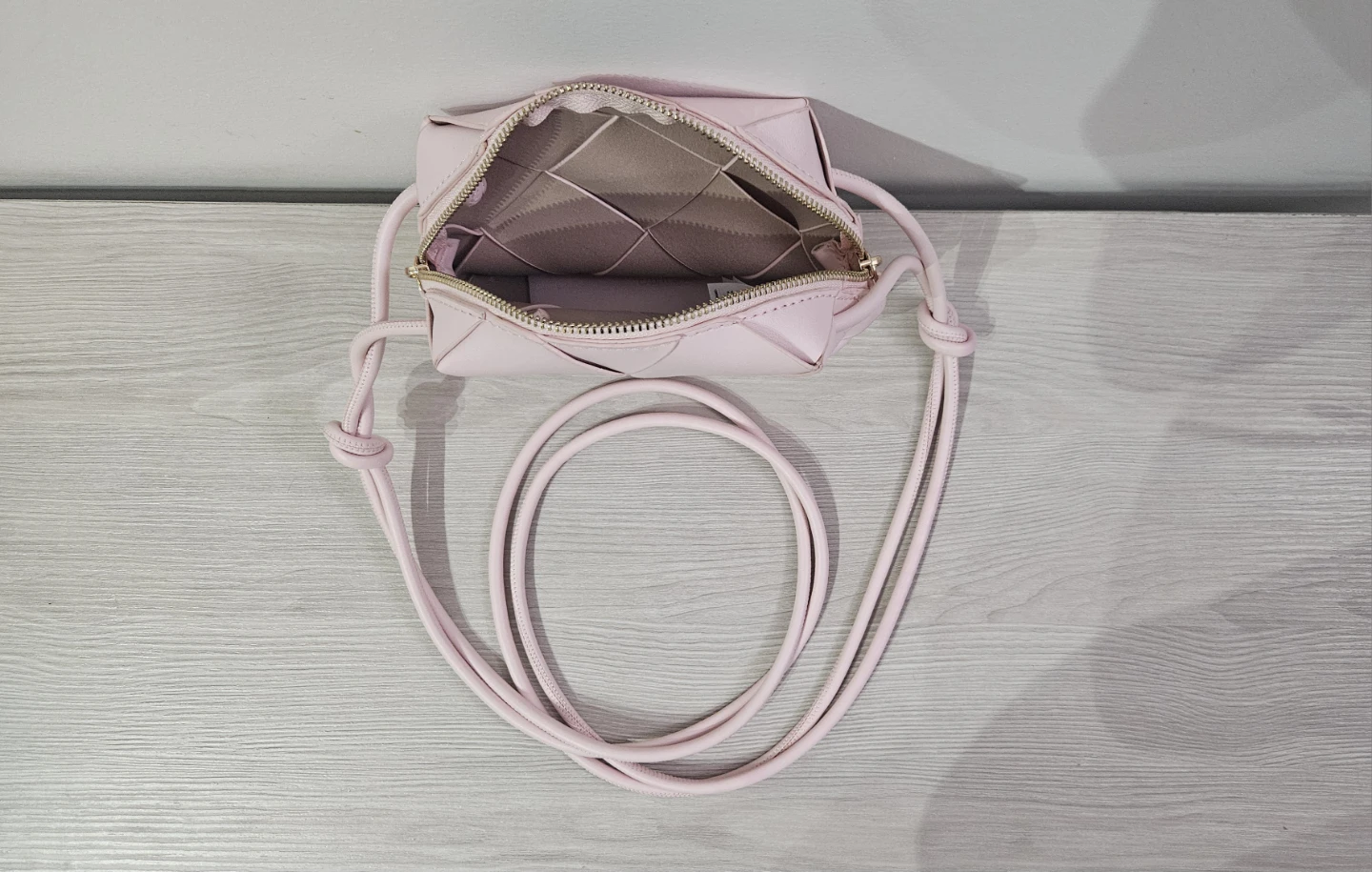 Pink Woven Crossbody Bag - photo 4