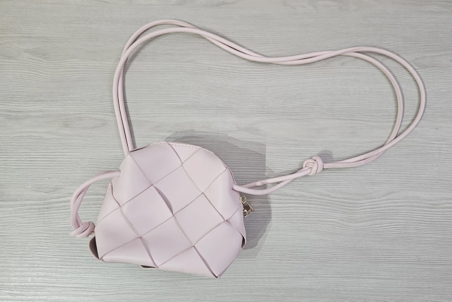 Pink Woven Crossbody Bag - photo 3